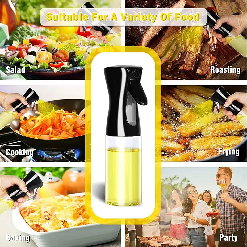 200/300/500ml Oil Spray Bottle BBQ Cooking Olive Oil Sprayer Plastic Baking Oil Spray Empty Bottle Vinegar Bottle Or  Oil brush Beauty World Shop