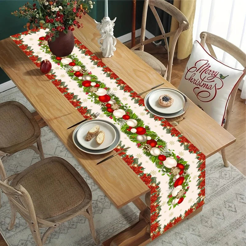 Christmas Table Runner Merry Christmas Decoration For Home Xmas Table Decor 2025 Navidad Notal Noel Ornament Happy New Year 2026 Beauty World Shop