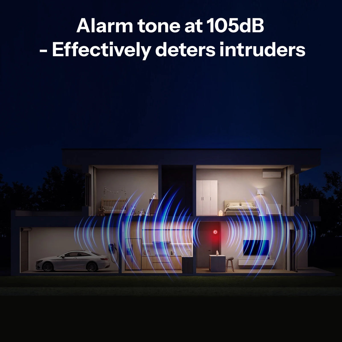SONOFF SNZB-09P Zigbee SenseGuard Indoor Siren 105dB Loud Alarm Sound & Red Light Alerts USB & Backup Battery Dual Power Supply Beauty World Shop