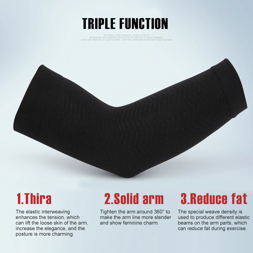 1Pair Arm sSlimming Shaper Compression Wrap Sleeve Helps Lose Arms Fat,Tone up Arm Shaping Sleeves for Women,Sports  Arm Shapers Beauty World Shop