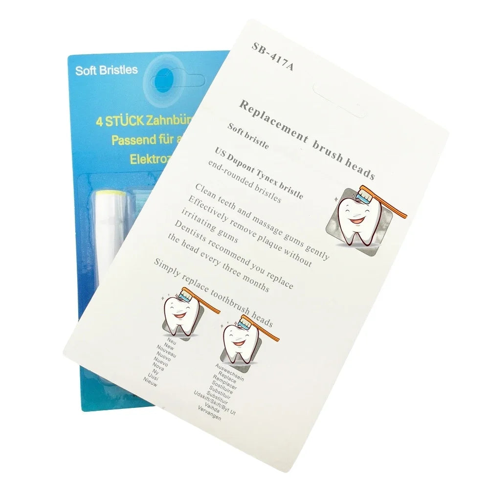 4-24pcs Dual Clean Replacement Brush Head Compatible with OralB Electric Toothbrushes Fit 100 500 1000 2000 3000 5000 6000 7000 Beauty World Shop