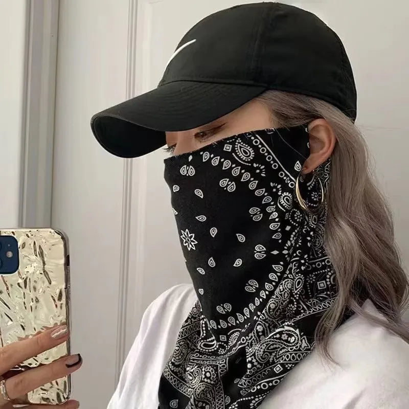 Moda punk protetor solar máscara para homens mulheres verão rosto pescoço proteção uv lenço de orelha hip hop esportes Beauty Trend Shop