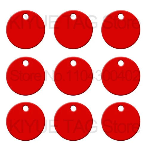 Wholesale 100Pcs Aluminum Round Dog ID Tags Name Plate Anodizing Label Tags Chain Hanging Keys Personalized Name ID Tag Beauty World Shop