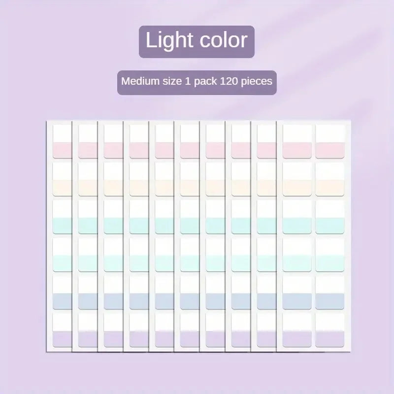 Morandi Colors Index Stickers, Light Color Index Notes, Transparent Writable Folder Sticky Notes Beauty World Shop