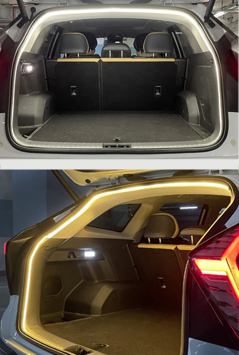 Car Trunk Led Light Strip Waterproof PVC Flexible Ambient Light Strip Automatic On/Off Hidden Installation Universal for Suv/Mpv Beauty World Shop