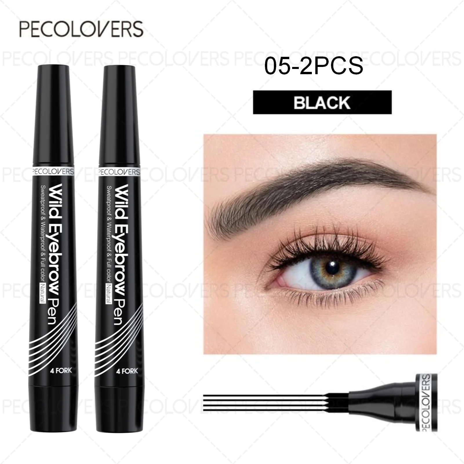 6 Colors 1pc Eyebrow Pen Waterproof 4 Split Tip Eyebrows Pen Eyebrow Tattoo Pen Waterproof Liquid Black Eyebrow Makeup Pencil Beauty World Shop