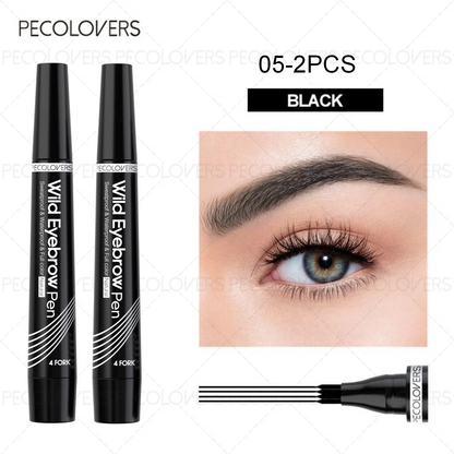 6 Colors 1pc Eyebrow Pen Waterproof 4 Split Tip Eyebrows Pen Eyebrow Tattoo Pen Waterproof Liquid Black Eyebrow Makeup Pencil Beauty World Shop