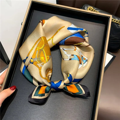 Scarf 100% Silk Bandana Women Square Scarves Wrap Kerchief Spring Fashion Luxury High Quality Headband Hijab Shawls 2026 Beauty World Shop