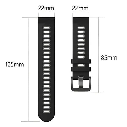 Case+Strap Compatible for Garmin Forerunner 965 Strap 22mm Two Tone Sports Silicone Band Soft Hollow Protector Cover (wihtout fi