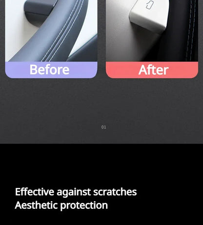For Tesla Model 3 Highland Model Y Juniper/Launch 2025 Car Open Door Button Stickers 4X Handle Cover Interior Protection Trim Beauty World Shop