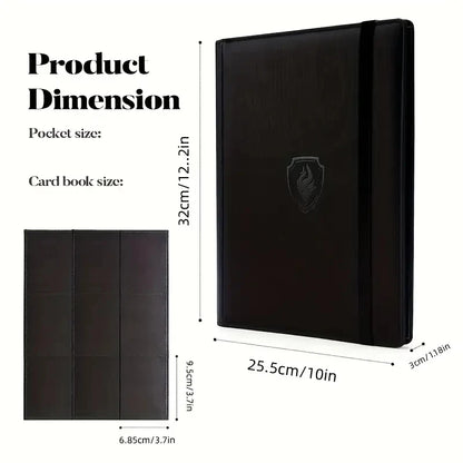 9 Pocket Card Binder, 360 Trading Card Holder Book, Premium PU Cover Zip Binder For Cards, Durable Side Loading Card Fold Beauty World Shop