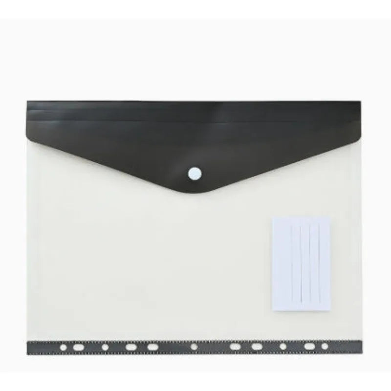 Pack of 6 A4 Plastic Covers with 11 Holes Adhesive Closure Compatible with 2/3/4 Rings for School And Office Supplies Beauty World Shop