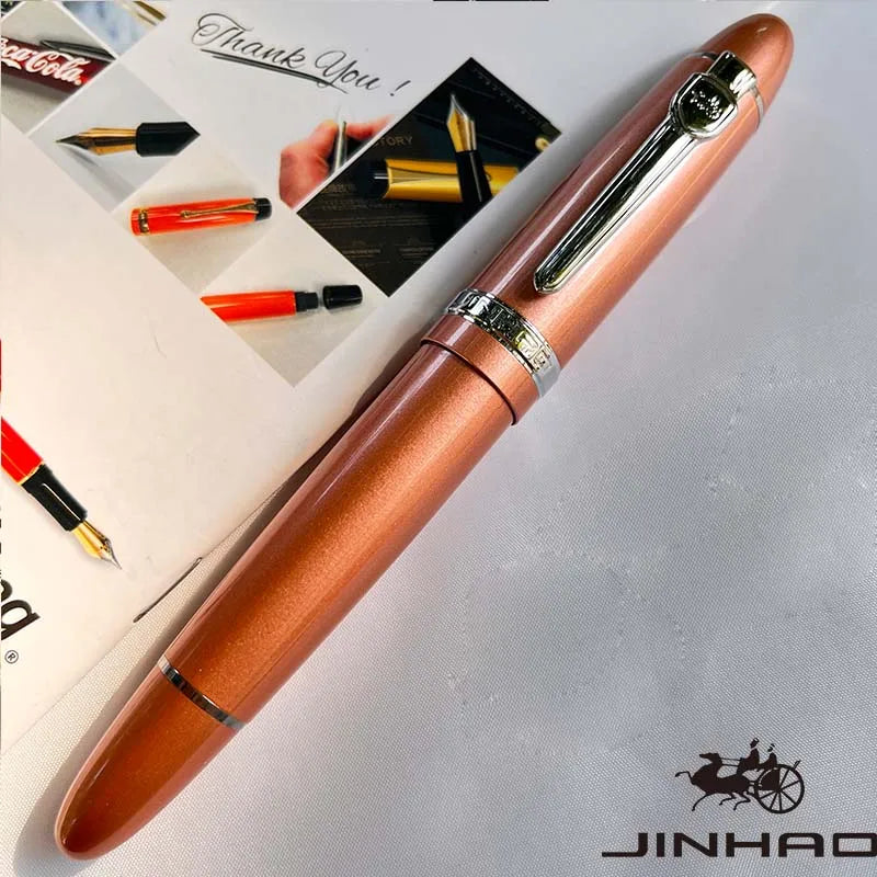 1 PCS JINHAO 159 Classic Design SIlver Trim Calligraphy Iridium Business Pen With Converter Beauty World Shop