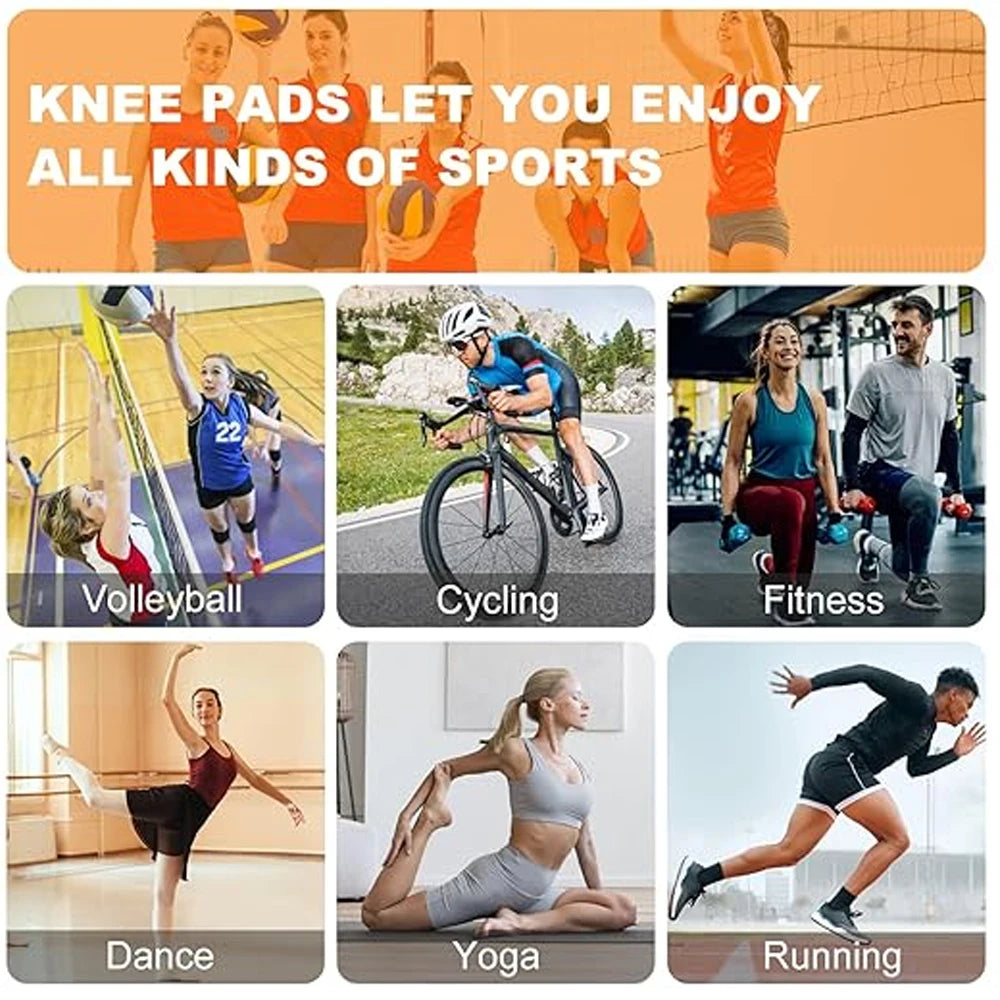 Professional Shock-Absorbing Knee Pads (2 PCS) - EVA Protection for Volleyball,Football - Multi-Sport Use for Men, Women & Kids Beauty World Shop
