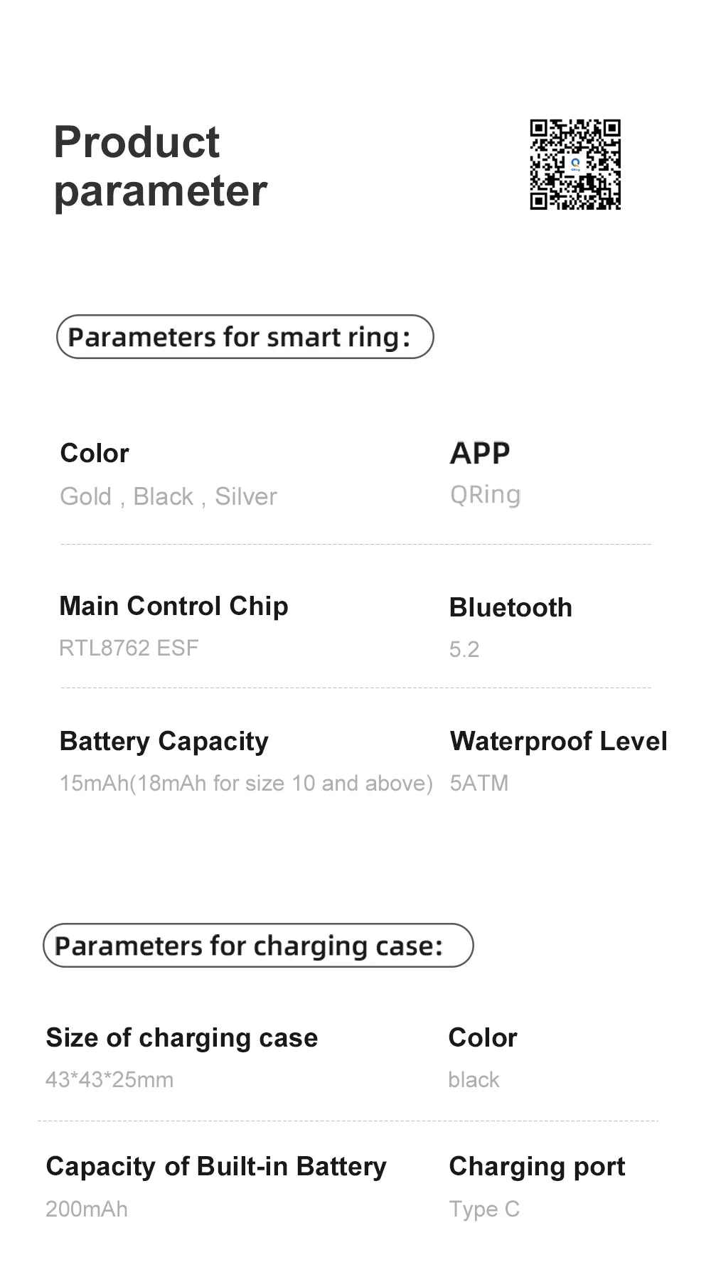 2024 COLMI R09 Smart Ring Men Women with Charging Case, Health and Sleep Monitor, Skin Temperature Monitor, 60 days battery life Beauty World Shop