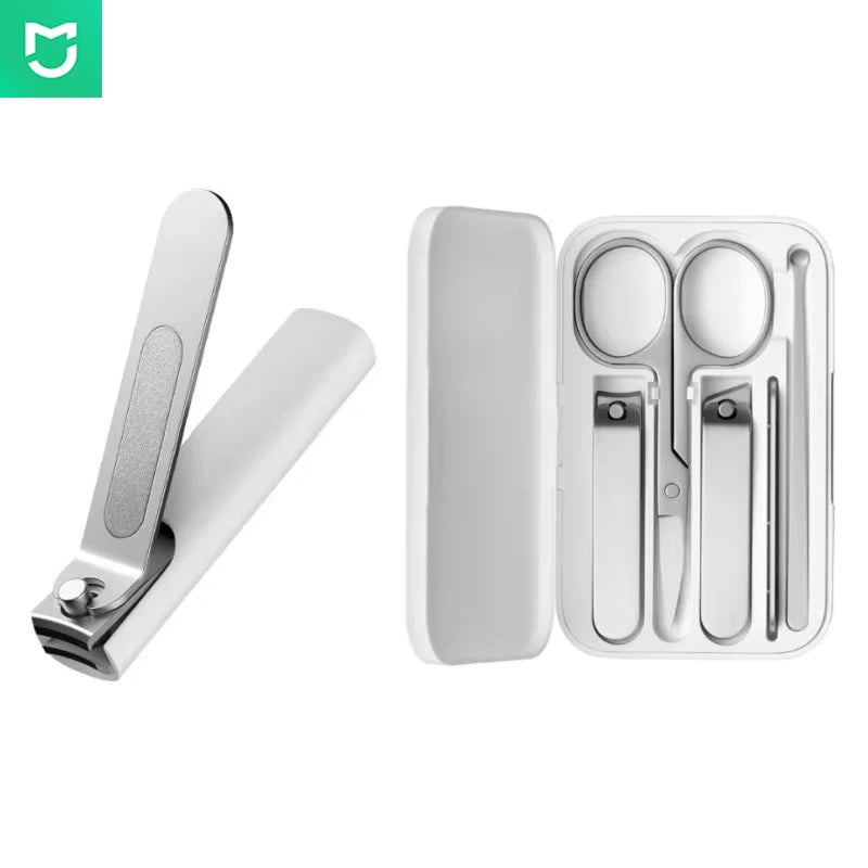 Original MIJIA Nail Clipper Stainless Steel Anti-splash Cover Trimmer Pedicure Tool Portable Professional Travel Hygiene Kit Beauty World Shop