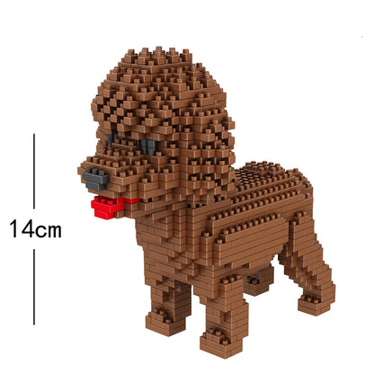 KNEW BUILT Dog Model Mini Building Block Toys Set for Kid Boy Girls Adult Beginner Teddy Hughes Corgi Collie Pet Style Bricks Beauty World Shop