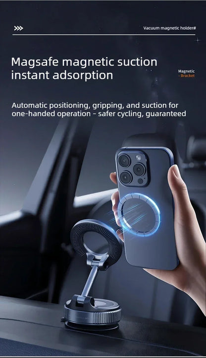 MagSafe Car Phone Mount, Ultra-Stable Magnetic Holder, 360° Rotation for IPhone Android Sleek Minimalist Dashboard Stand Beauty World Shop
