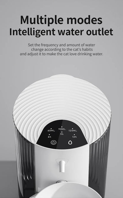 3L Wireless Automatic Pet Water Fountain Rechargeable Dump Water Feeder Timed Smart Cat & Dog Water Dispenser No filter required