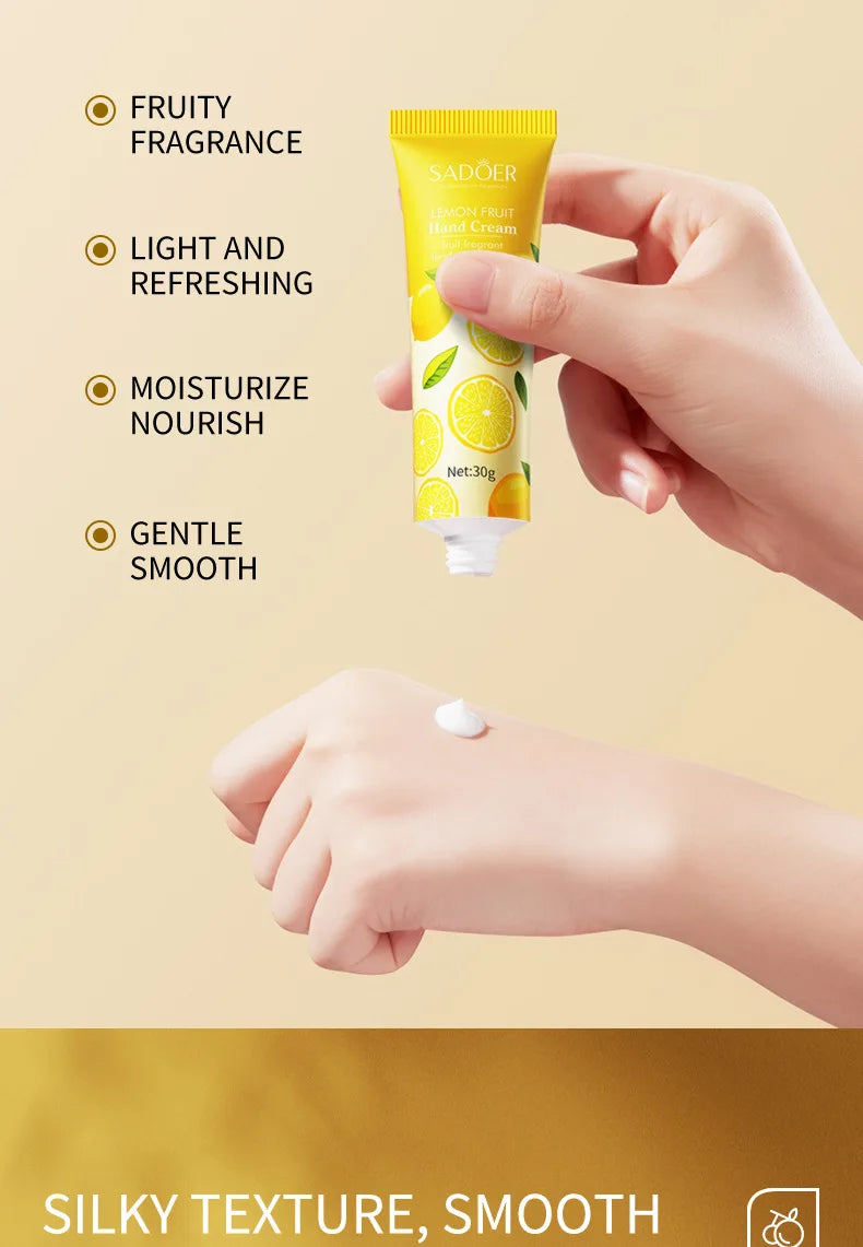 5Pcs/set Fruit Plant Fragrance Hand Cream Sets Moisturizing Repair Anti Dry Hand Lotion Sets Hands Skin Care Products Beauty Trend Shop