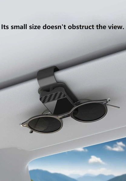 Car Carbon Fiber Eyeglass Clip Multifunctional Car Sunglasses Frame Ticket Clip Horizontal Sunshade Sunglasses Storage Product Beauty World Shop
