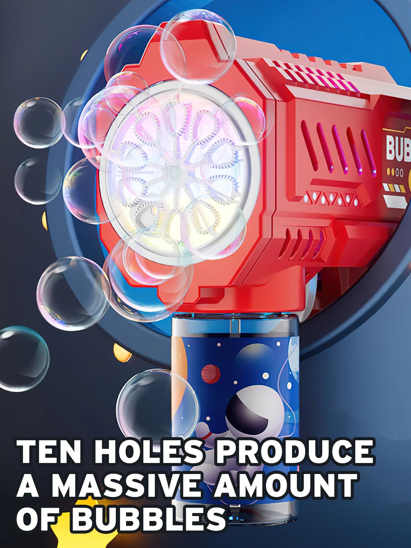 Fully Automatic Bubble Gun Rocket Bubbles Machine Automatic Blower with Bubble Liquid Toy for Kids Beach Outdoor Bubble Gifts Beauty World Shop