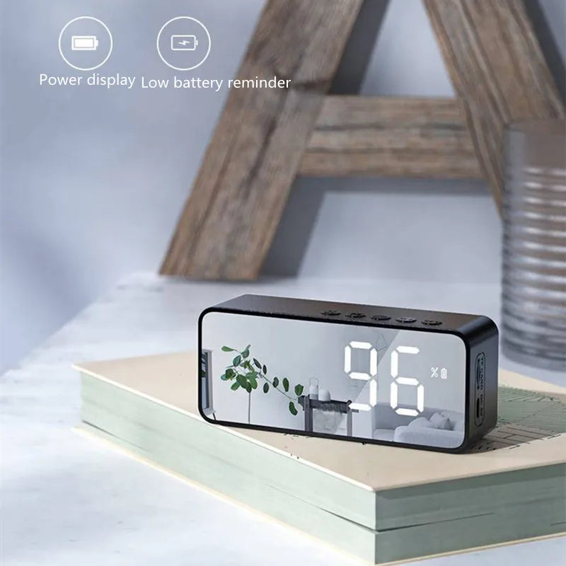 Alarm Clock Radio FM Bluetooth Speaker Portable Subwoofer Caixa De Som Sound Box Music Wireless Mini Woofers Bocina Lamp Column