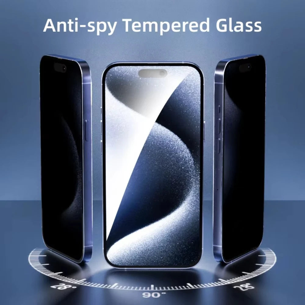 NNBILI 5PCS Anti-peep Screen Protector For iPhone 16 Pro Max 15Pro 14 Plus13 Anti Scratch Privacy Tempered Glass For iPhone 16e Beauty World Shop