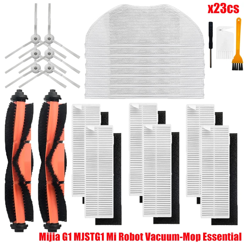 For Xiaomi Mijia G1 MJSTG1 Mi Robot Vacuum Mop Essential Vacuum Cleaner Side / Main Brush Cover Hepa Filter Mop Cloth Parts Beauty World Shop