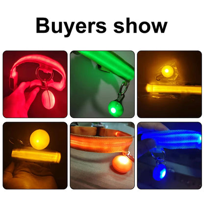 Usb Charging Glowing Dog Collar With Pendant Detachable Luxury Led Light Bright For Small Dogs Cat Night Safety Collar Wholesale Beauty World Shop