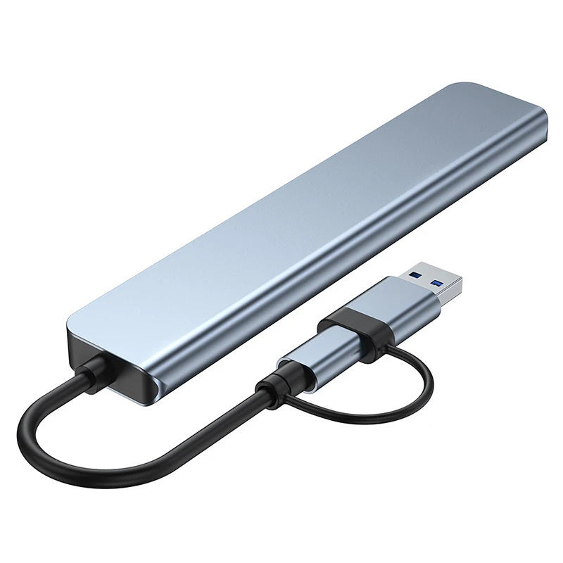 8 in 2 USB +Type C HUB Docking Station with 3.5mm Audio Jack Adapter Micro SD Card Reader Laptop Tablet Phone Disk Converter Beauty World Shop