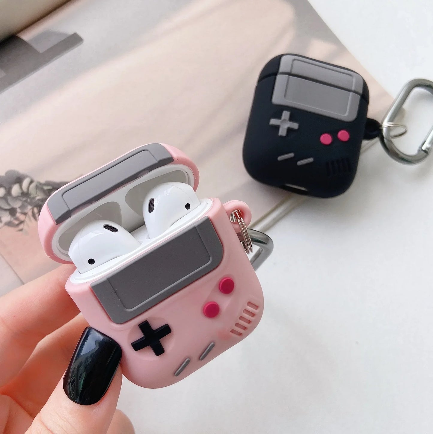 Fashion Classic Retro Game Console Earphone Case For Airpods 4 1 2 3 Pro For AirPods Pro2 Generation Gameboy Silicone Headpho