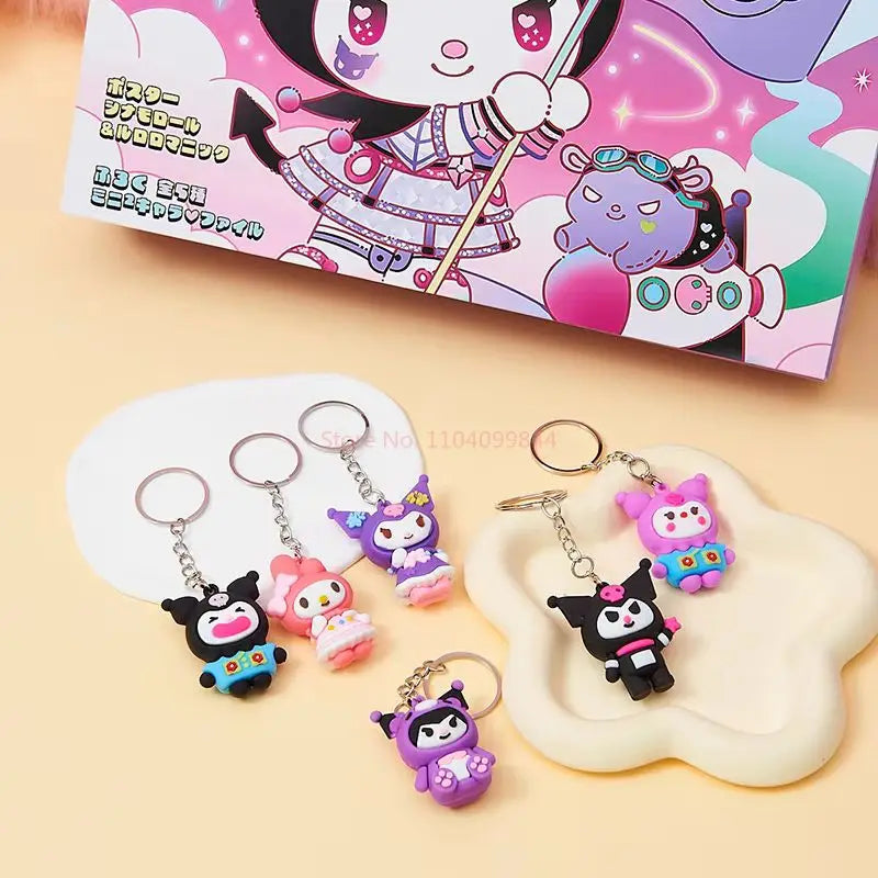 Cute Kuromi Cinnamoroll Melody Christmas Advent Calendar Kawaii Random Figure Ornament Anime Cartoon Keychain Kids Toy Gift Beauty World Shop