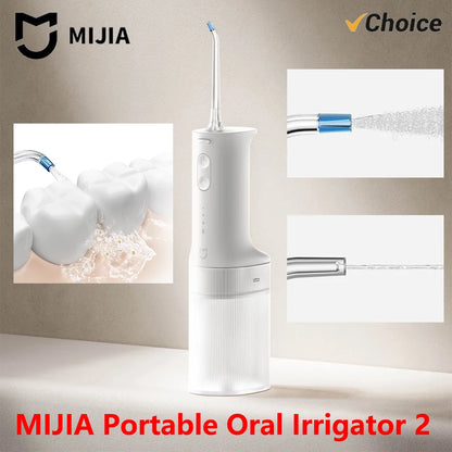 2025 New MIJIA Portable Oral Irrigator 2 Dental Teeth Whitening Flosser bucal tooth Cleaner vibration waterpulse Water Thread Beauty World Shop
