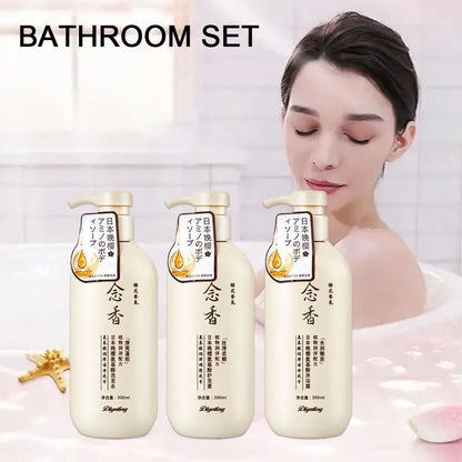 300ml Amino acid fragrant Japanese evening shampoo hair conditioner conditioner and Se hair shampoo bath lotion sham I6H9 Beauty World Shop