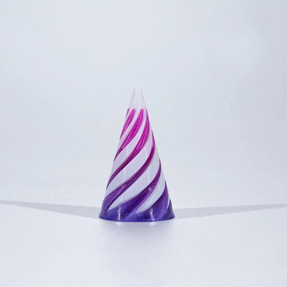 3D Printed Spiral Cone Toy Impossible Pyramid Passthrough Sculpture Pass Through Pyramid Toy Mini Vortex Thread Illusion Beauty World Shop