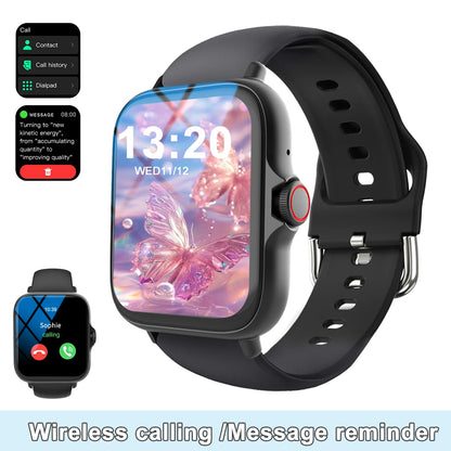 Smart watch with full touch screen, call, message reminder, music control and other functions, compatible with iPhone/android mo Beauty World Shop