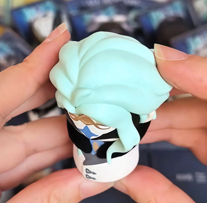 Mihoyo Genshin Impact Fatui Harbinger Q Version Series Blind Box Desktop Mini Doll Model Toys Trend Decoration Surprise Gifts Beauty World Shop