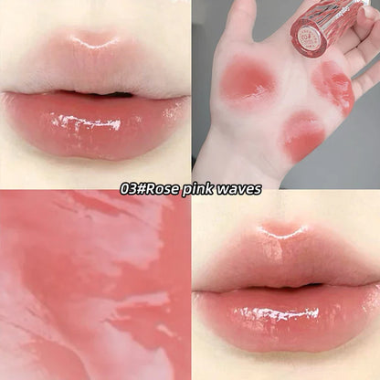 Crystal translucent lip glaze moisturizing water is not easy to fade natural color mouth red lip glaze Beauty Trend Shop