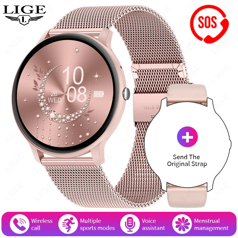 2025 New Smart Watch Women Men Bluetooth Call Sports Fitness Watches Heart Rate Health Monitor Smartwatch Ladies For Android iOS