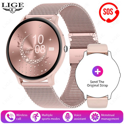 2025 New Smart Watch Women Men Bluetooth Call Sports Fitness Watches Heart Rate Health Monitor Smartwatch Ladies For Android iOS
