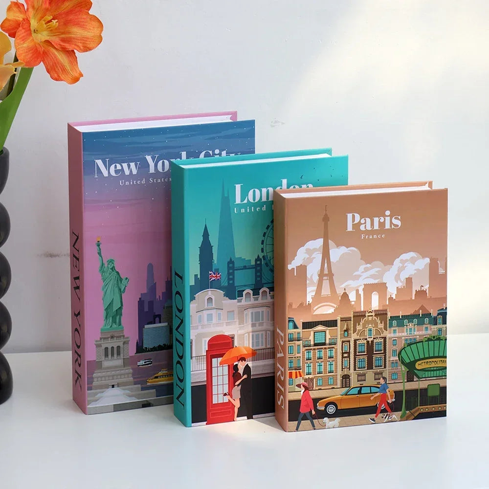 3Pcs Foldable Fashion Fake Books Living Room Decoration Designer Books Coffee Table Ornaments Club Hotel Room Villa Prop Books Beauty World Shop