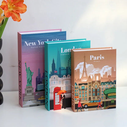 3Pcs Foldable Fashion Fake Books Living Room Decoration Designer Books Coffee Table Ornaments Club Hotel Room Villa Prop Books Beauty World Shop
