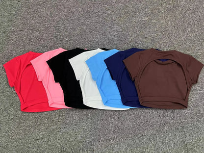 Hearuisavy Sports Shirts Breathable Workout Tops Fitness Sportswear Female Backless Yoga Clothing Sport Crop Tops Women Gym Top Beauty World Shop