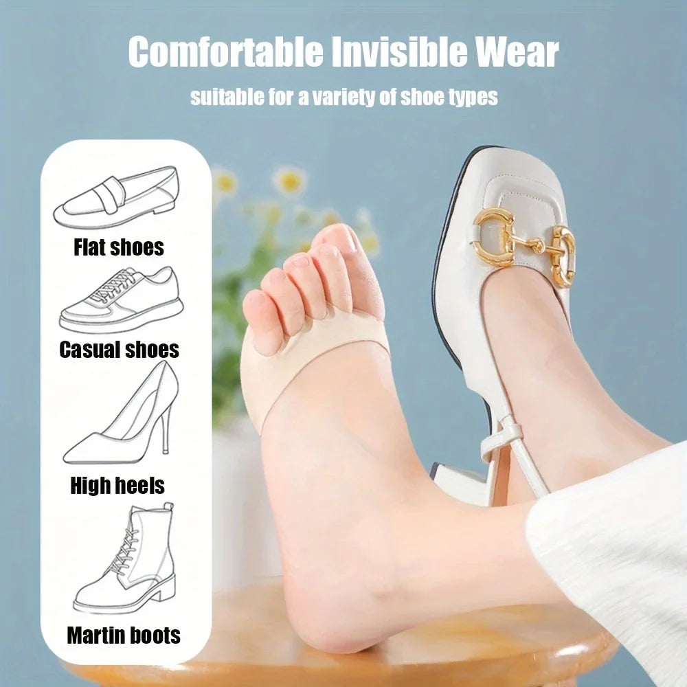 2-Pack Breathable Toe Pads, Forefoot Pad Protectors - Reusable Foot Pads, Foam Pads to Prevent Forefoot Pain and Discomfort Beauty World Shop