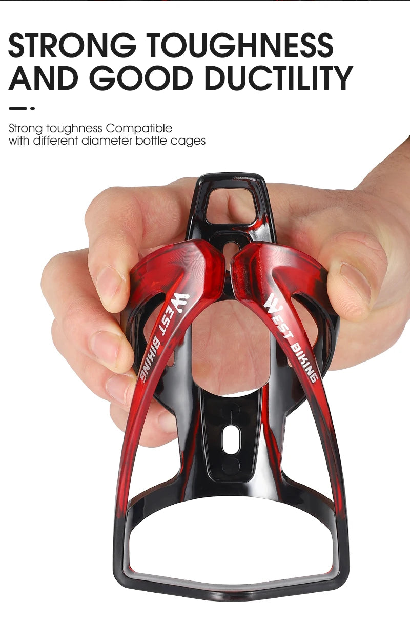 WEST BIKING Bicycle Water Bottle Cage Colorful Gradient Cycling Bottle Holder Ultralight MTB Road Bike Water Bottle Bracket Beauty World Shop
