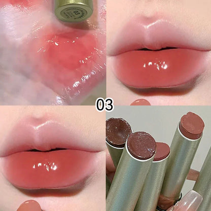 HERORANGE Heart-Shaped Moisturizing Lipstick: Mirror-Like Shine with Hydrating Formula - Natural Look for a Dewy, Radiant Finish Beauty Trend Shop