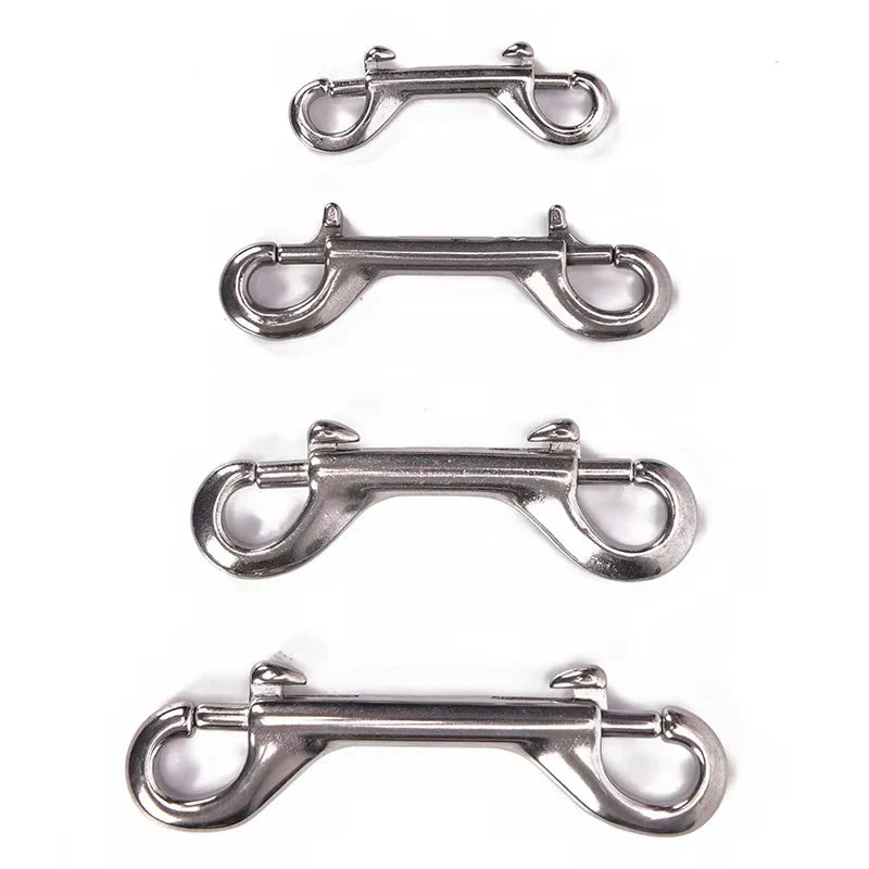 65mm 90mm 100mm 115mm Double Ended Scuba Diving Hook Stainless Steel Eye Bolt Snap Hook Quick Draw Link Carabiner Beauty Trend Shop