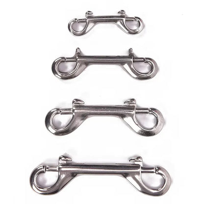 65mm 90mm 100mm 115mm Double Ended Scuba Diving Hook Stainless Steel Eye Bolt Snap Hook Quick Draw Link Carabiner Beauty Trend Shop