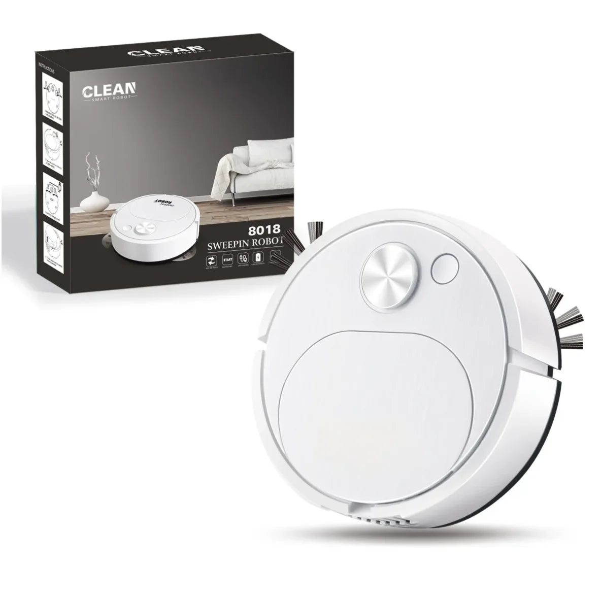 NEW USB Sweeping Robot Vacuum Cleaner Mopping 3 In 1 Smart Wireless 1500Pa Dragging Cleaning Sweep Floor for Home Office Beauty World Shop